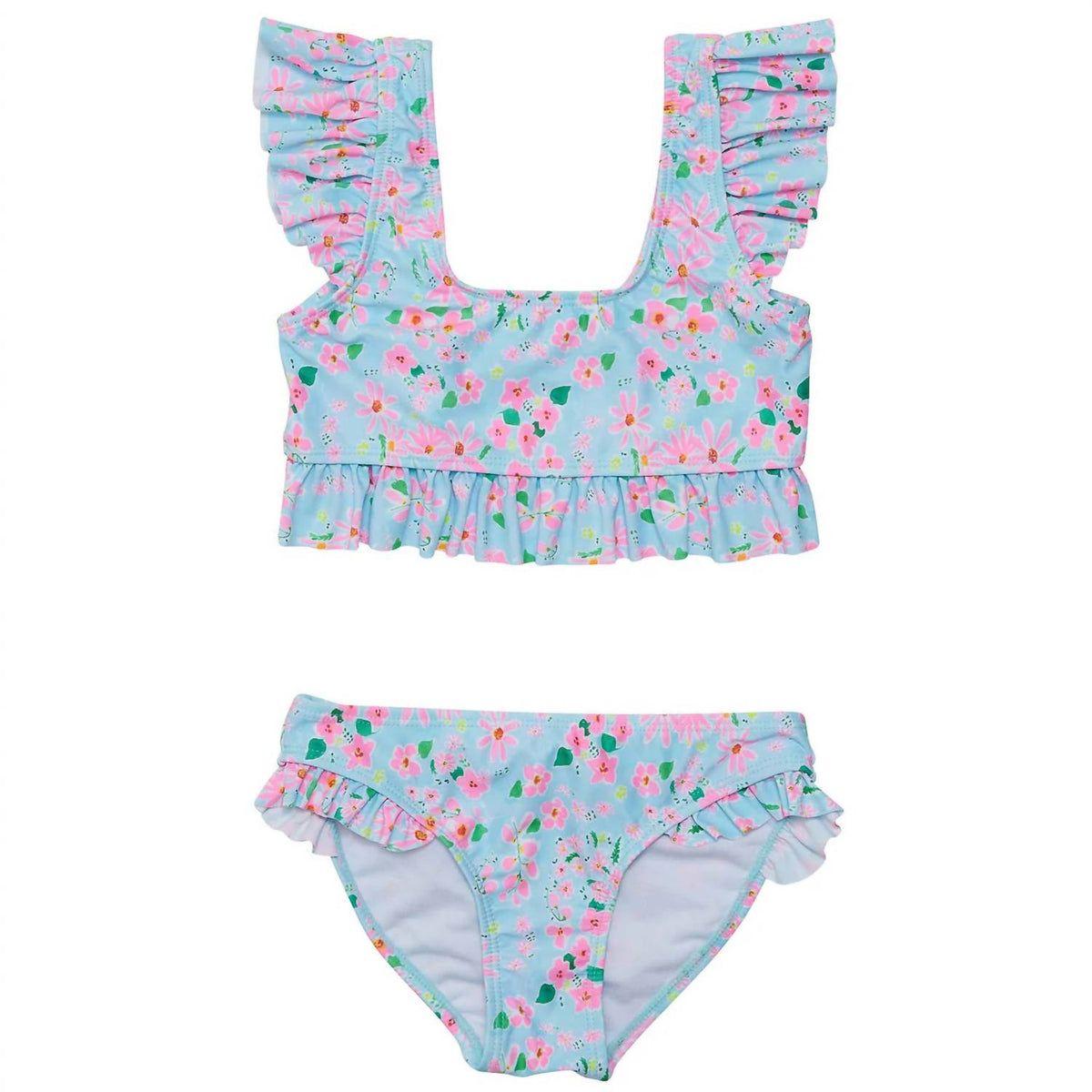 Girls Daisy Chain Frilled Crop Bikini Set