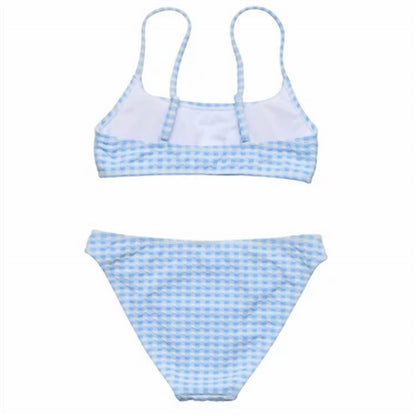 Teen Seaside Gingham Crop Bikini Set