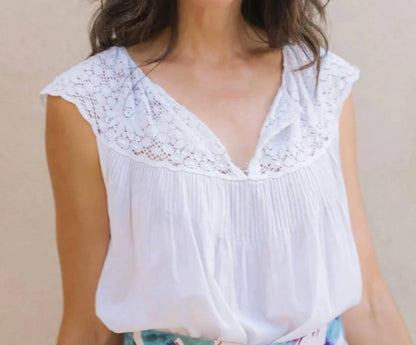 Carmen Lace Yoke Top