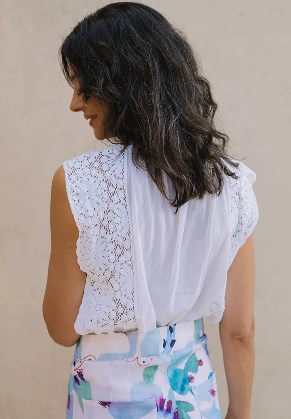 Carmen Lace Yoke Top