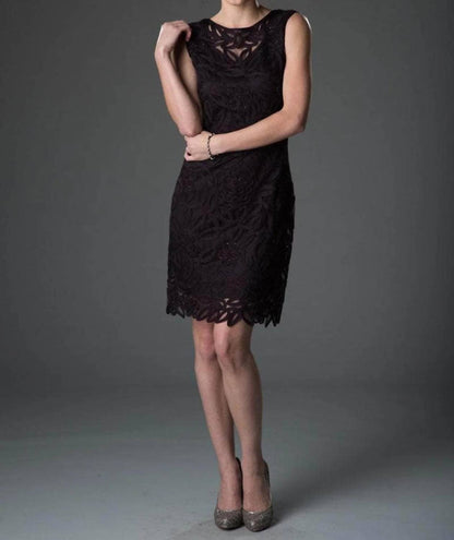 Soutache Lace Illusion Jewel Formal Dress