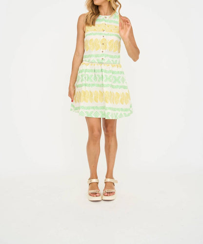 Embroidered Button Front Top
