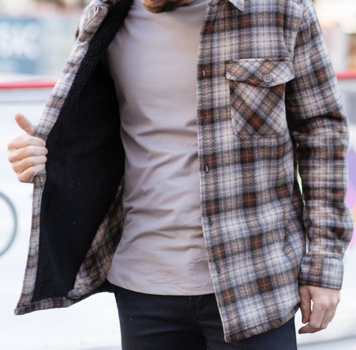 Checked Shacket