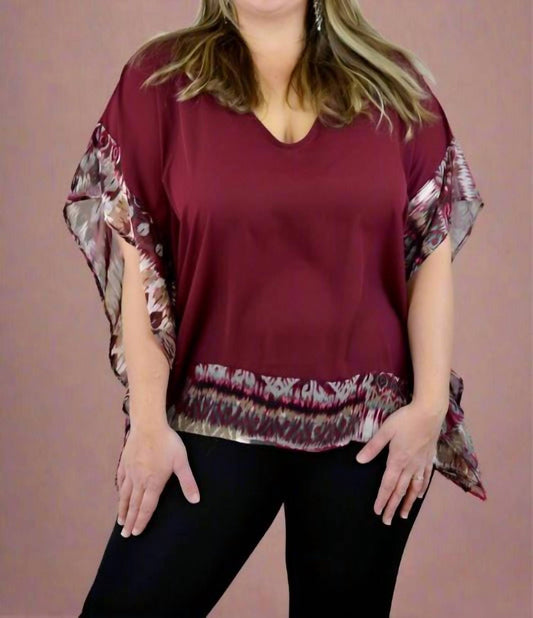 Janette Kimono Blouse - Plus