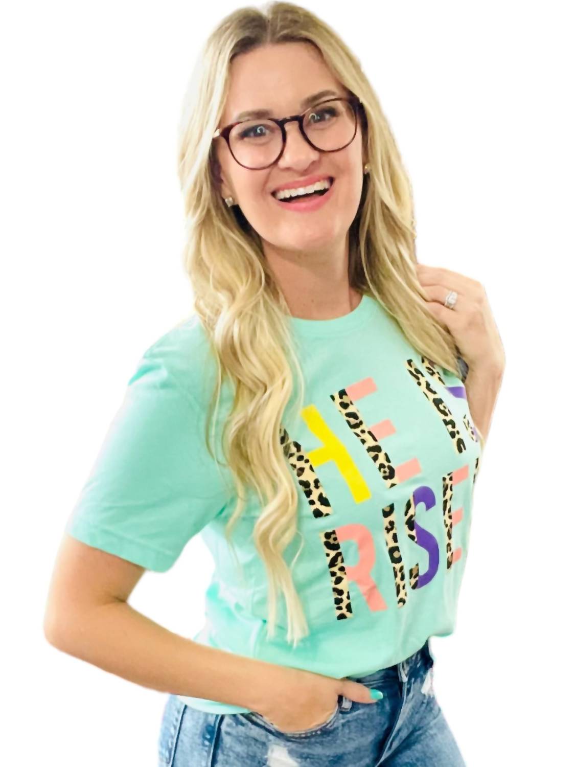 He Is Risen Leopard Tee