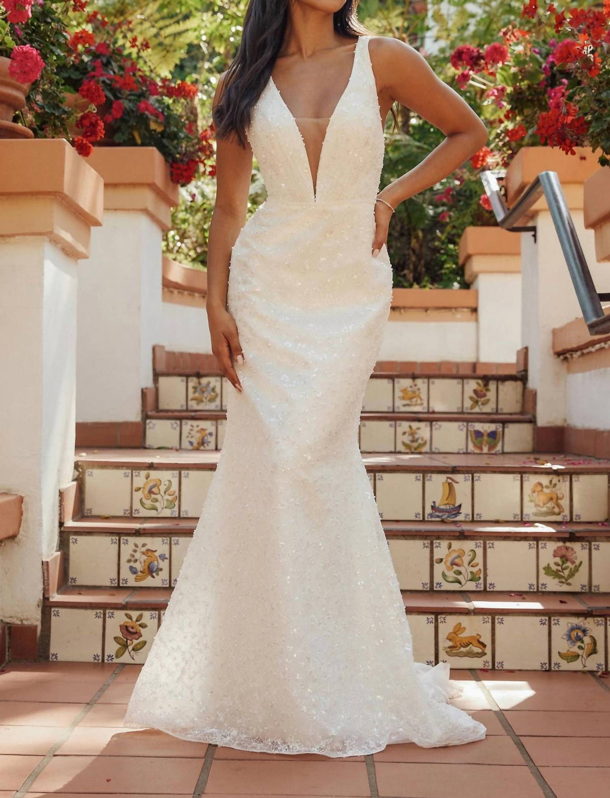 Beaded Lace Wedding Dress