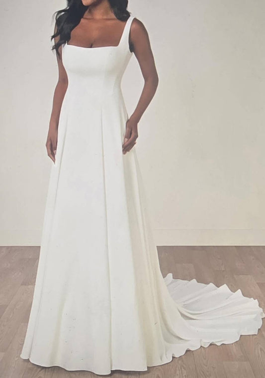 Hailey Architectural Square Neckline Gown