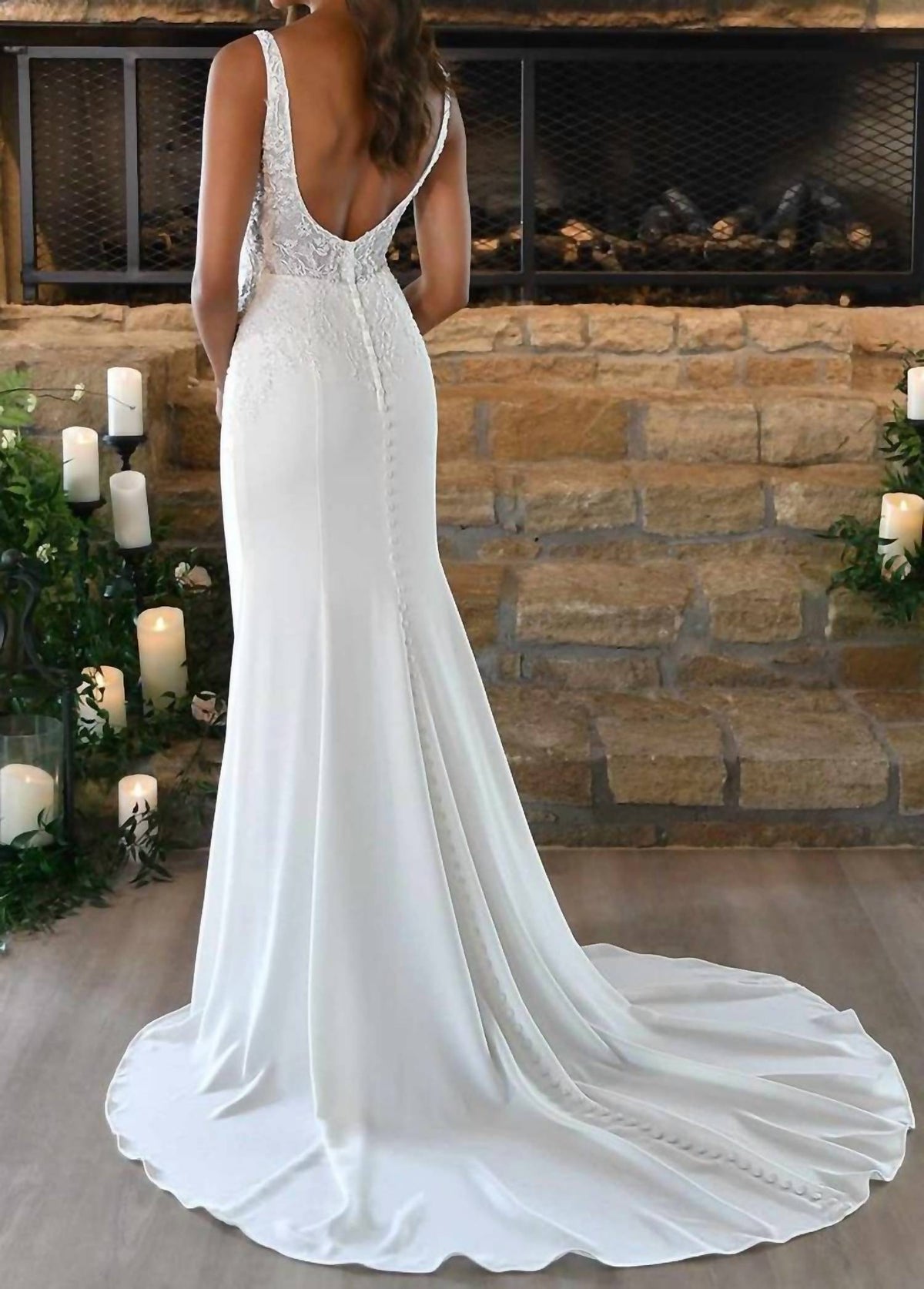 Sleeveless Wedding Gown