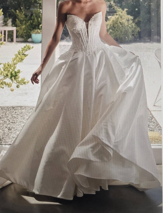 Strapless Satin A-Line Wedding Dress