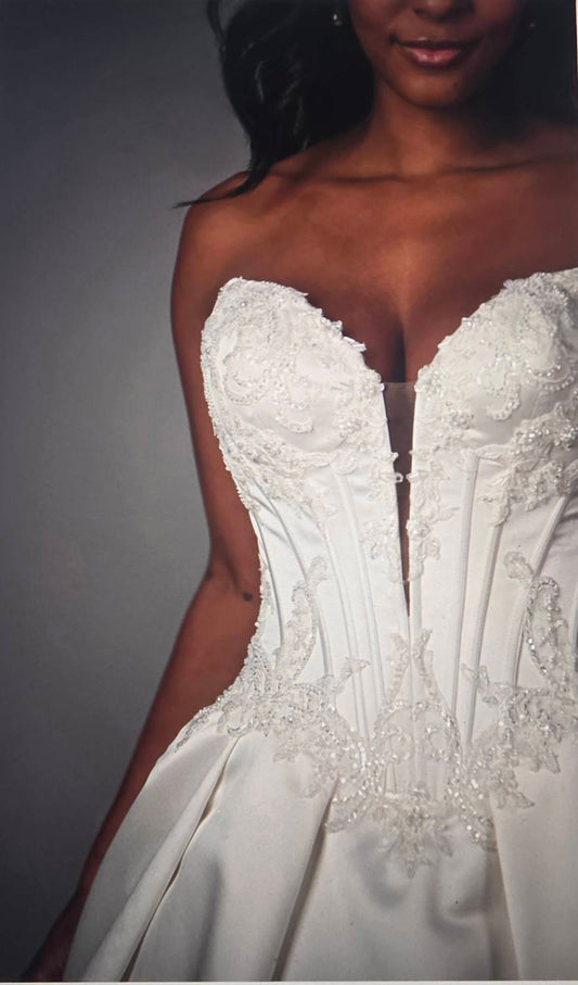 Strapless Satin A-Line Wedding Dress