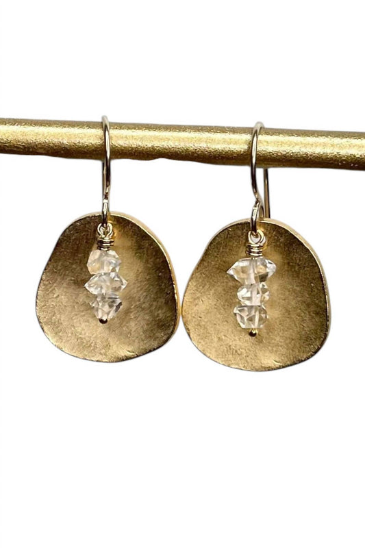 Women's Herkimer Diamond Disc Earrings