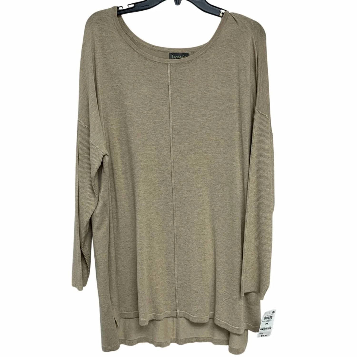 Women's Long Sleeve Scoop Neck Knit Sweater