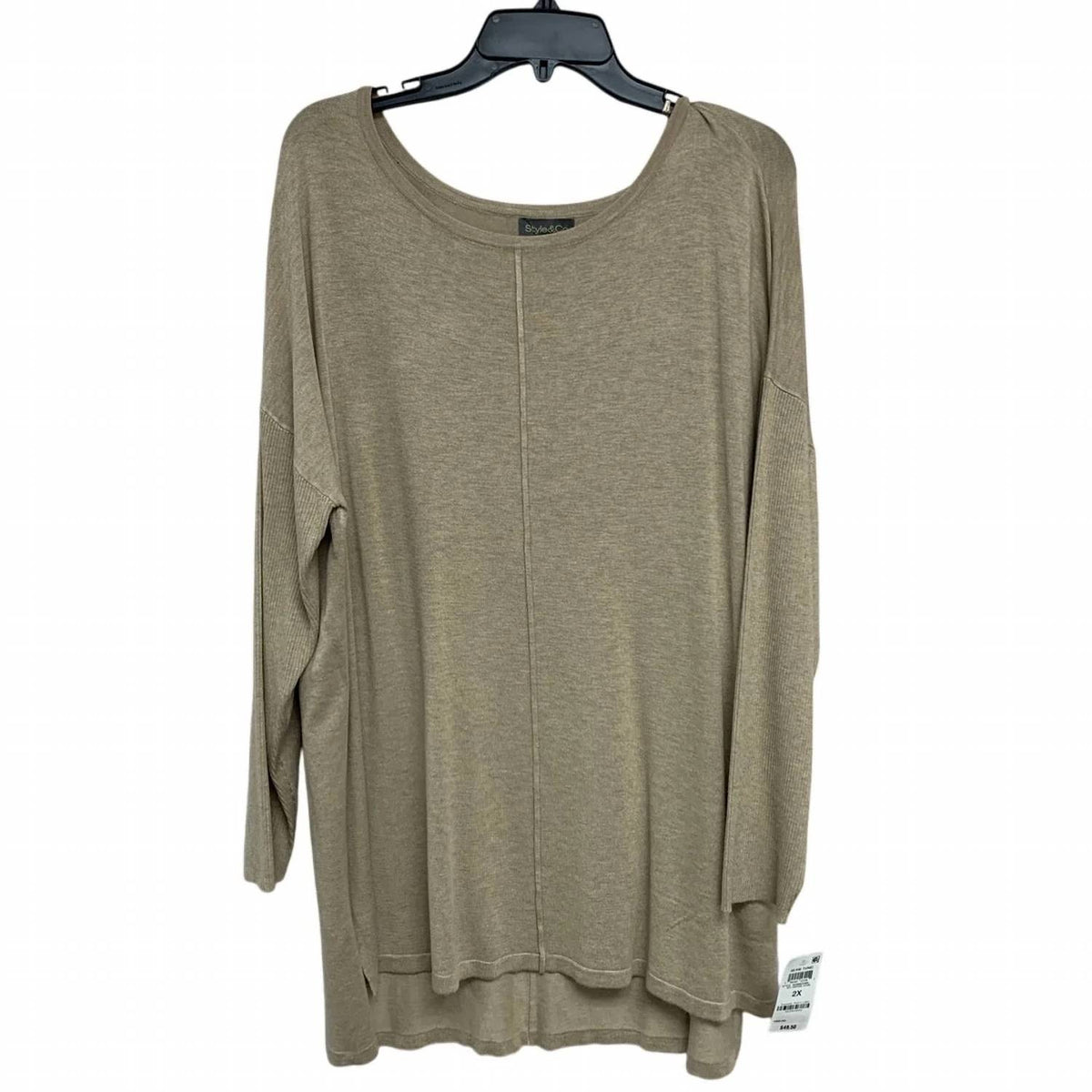 Women's Long Sleeve Scoop Neck Knit Sweater