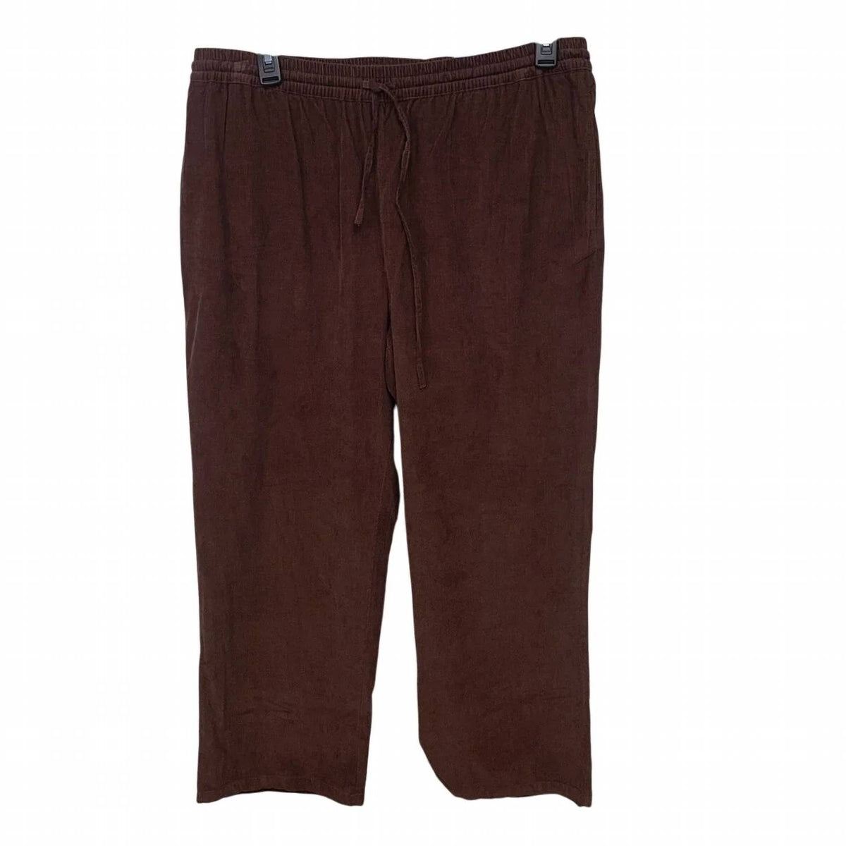 Women's Pull On Mid Rise Straight Elastic Waist Pants