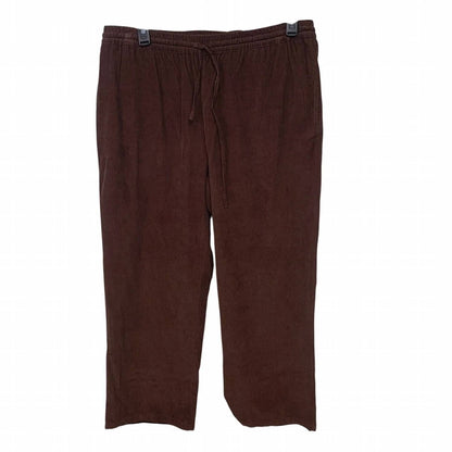 Women's Pull On Mid Rise Straight Elastic Waist Pants
