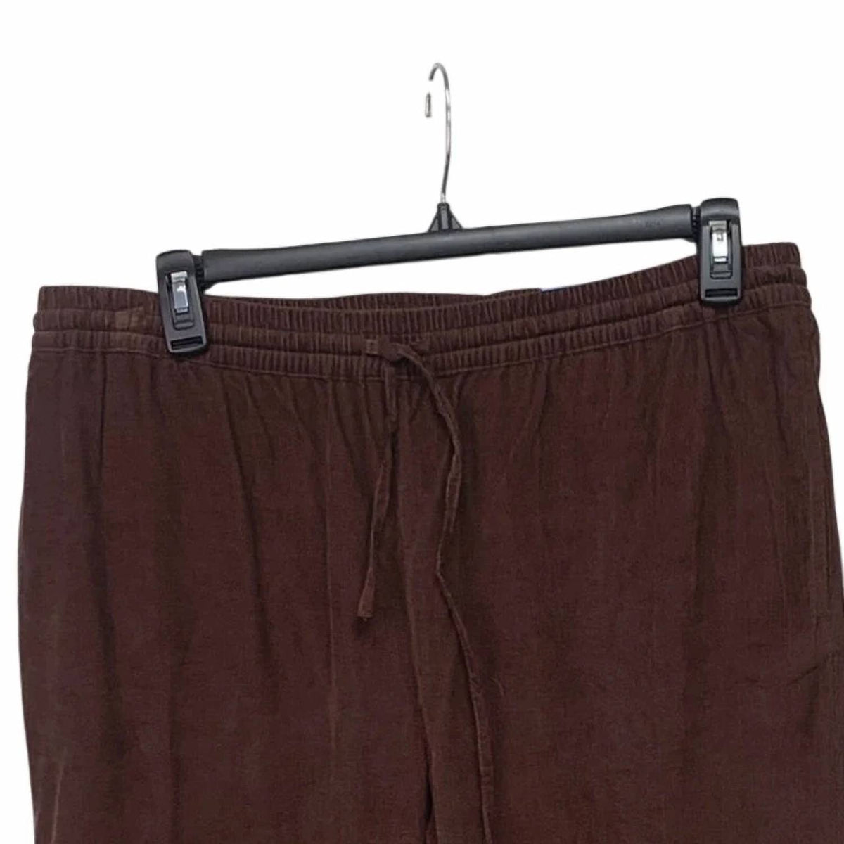 Women's Pull On Mid Rise Straight Elastic Waist Pants