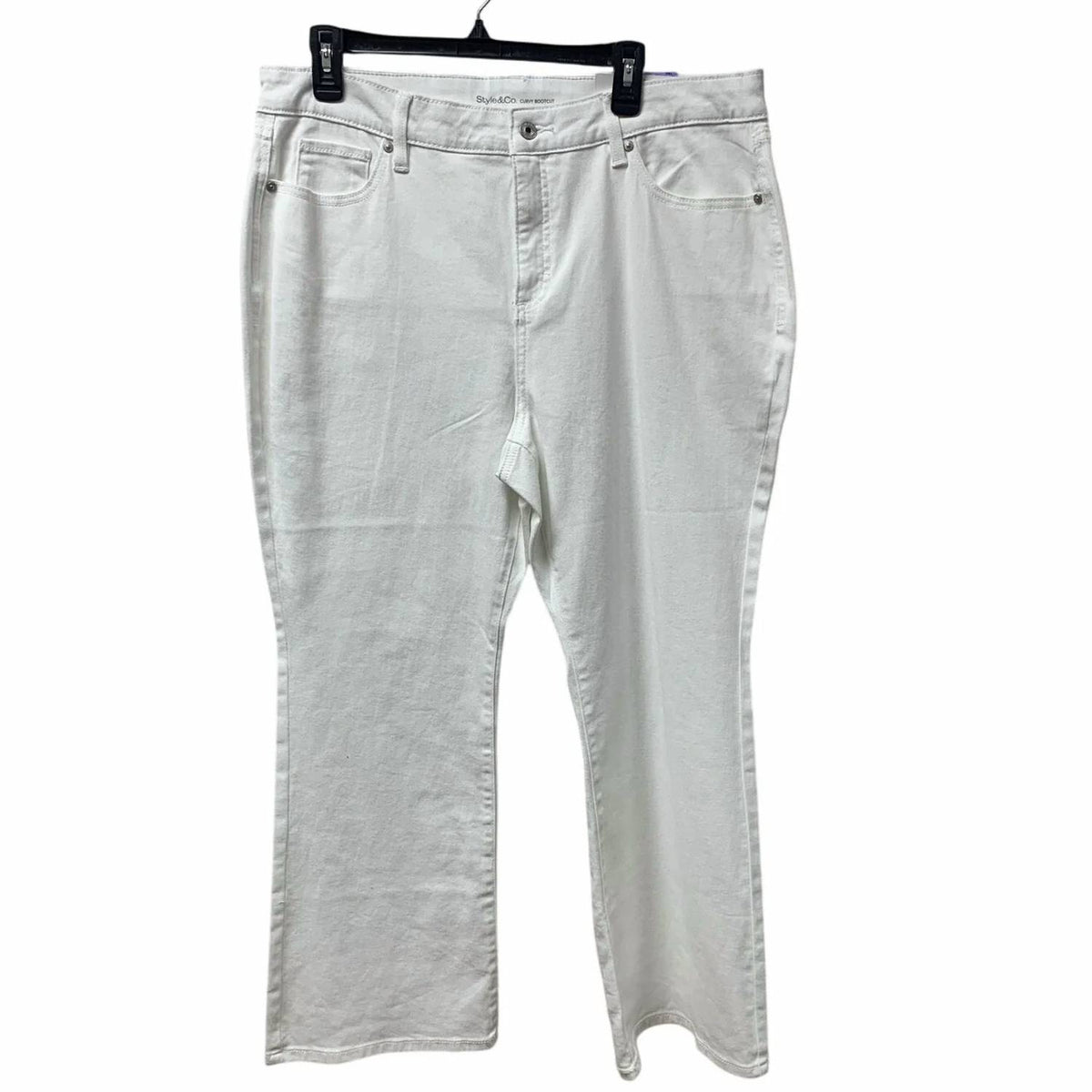 Women's Short Mid Rise Curvy Boot Cut Denim Jeans