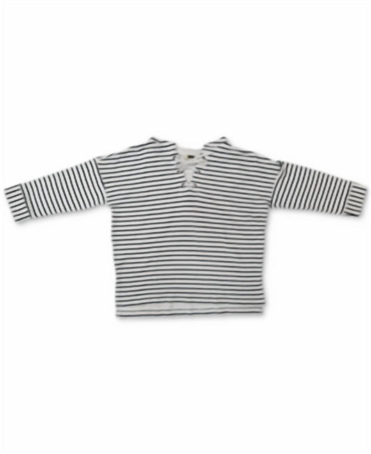 Women's Striped Lace-Up Hoodie