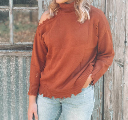 Ava Distressed Sweater