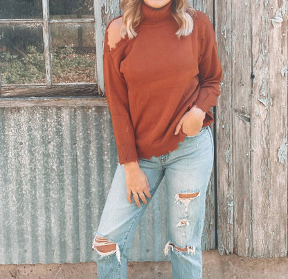 Ava Distressed Sweater