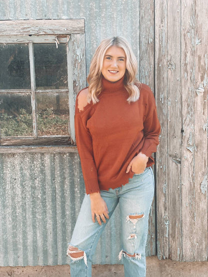 Ava Distressed Sweater