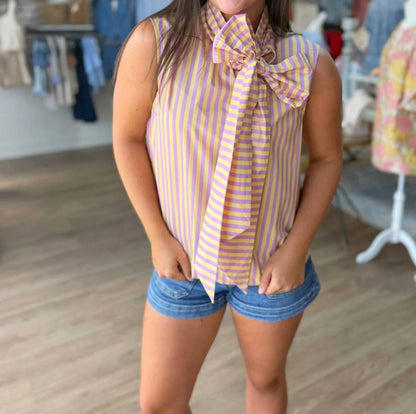 Tiger Tail Bow Blouse