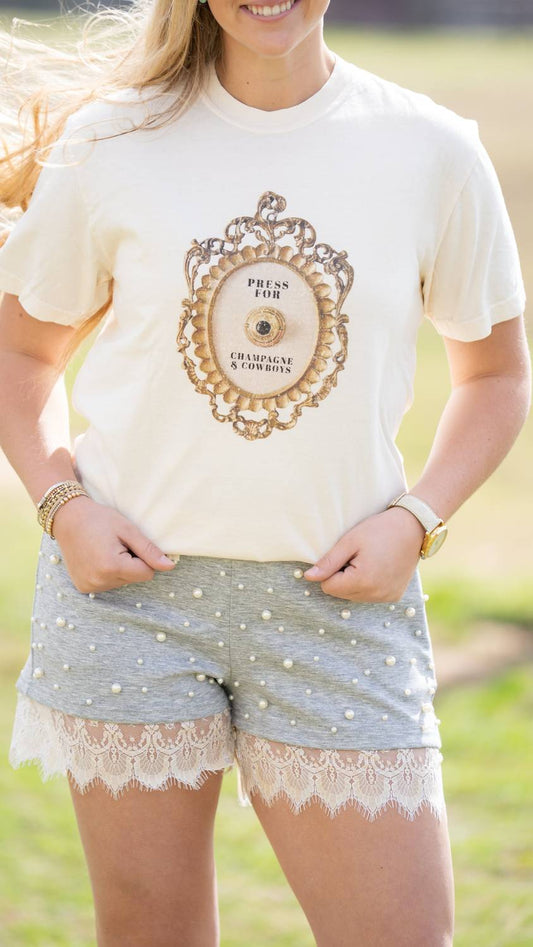 Press for Champagne & Cowboys Tee