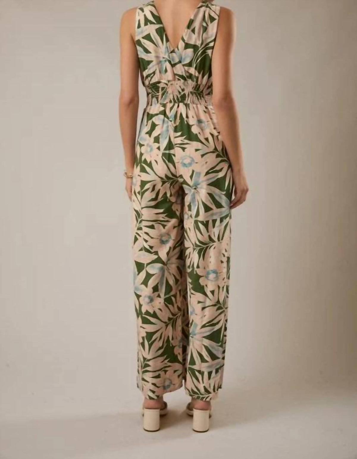 Abstract Sleeveless Jumpsuit