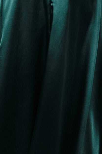 High Waist Satin Midi Skirt