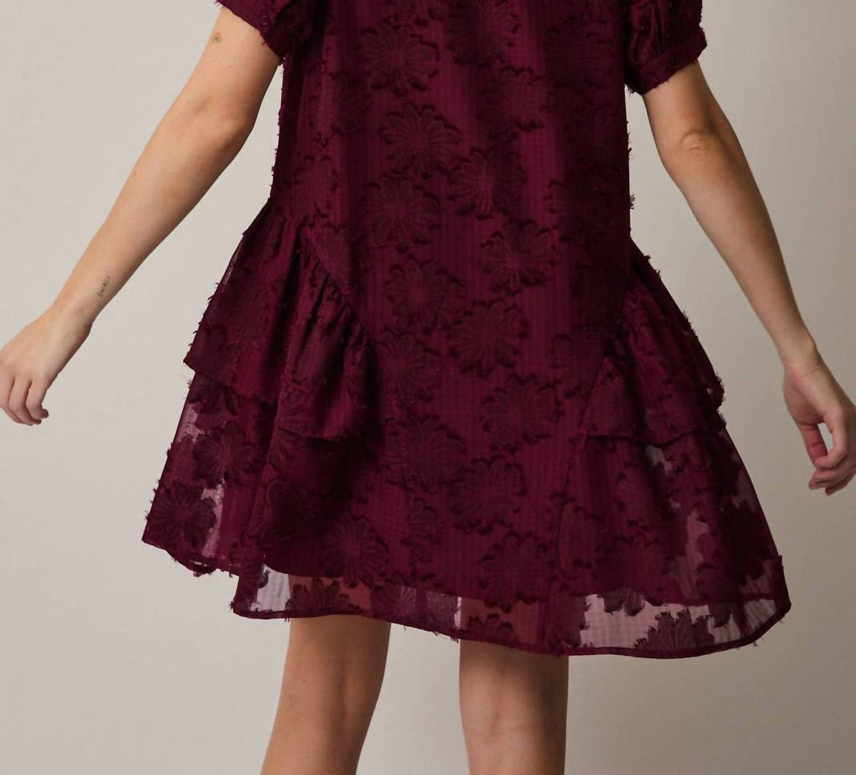 Seraphina Tiered Button-down Shirt Mini Dress