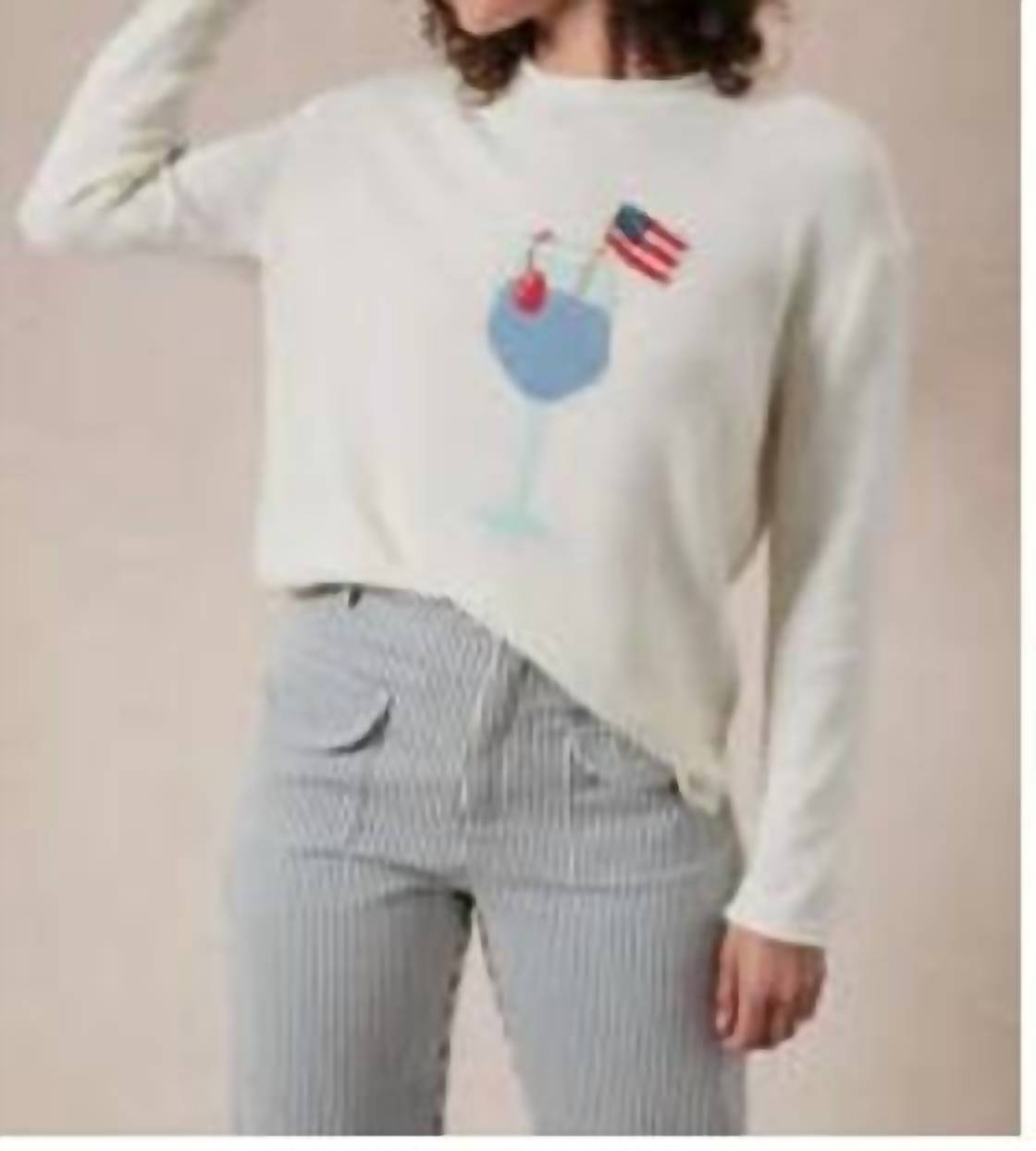 Sunday Edition Women's Stars & Sips Sweater in Cream