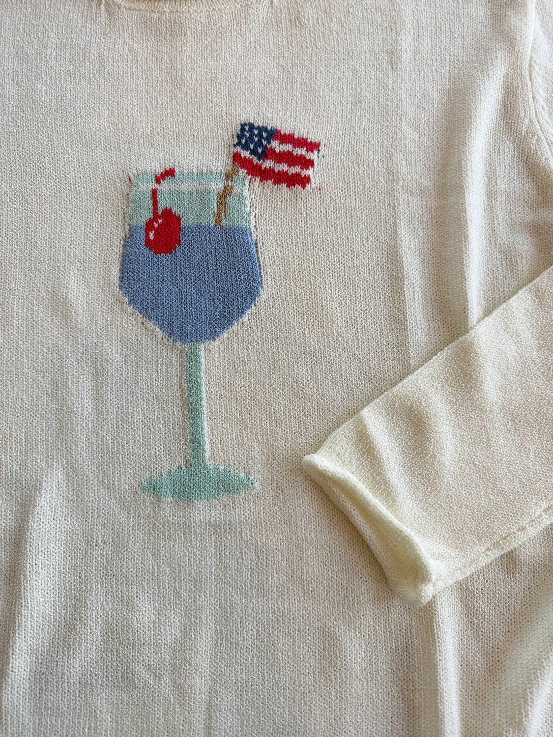 Sunday Edition Women's Stars & Sips Sweater in Cream - view 2