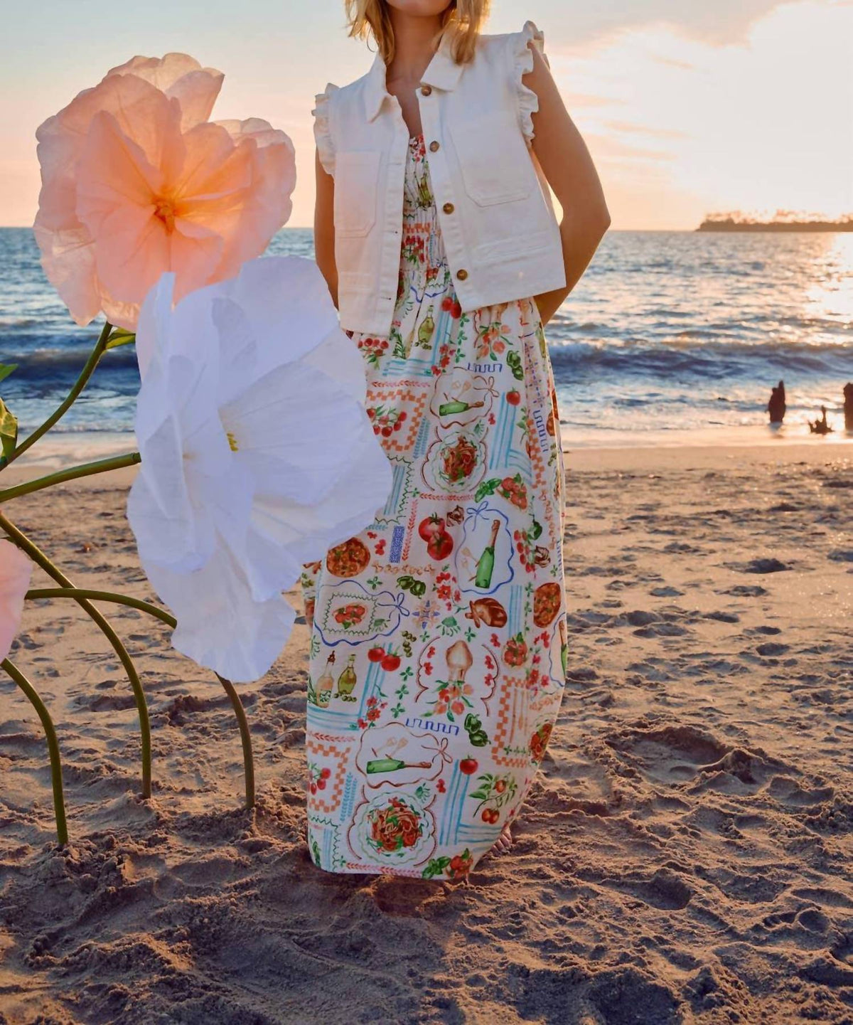 Vacation Floral Smocked Maxi Dress