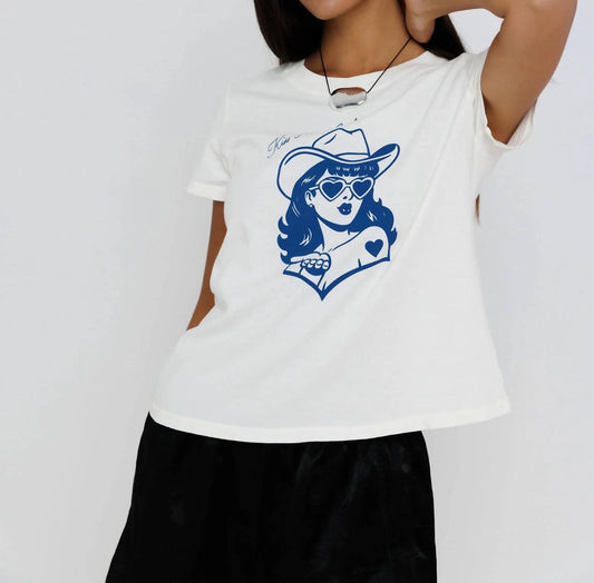 Kiss Me Cowboy Crew Neck Tee