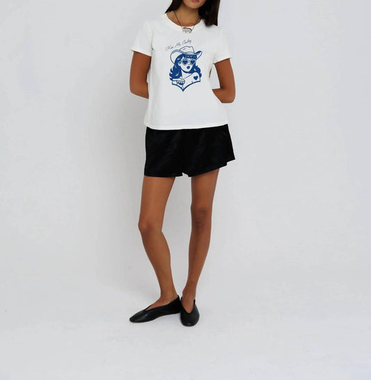 Kiss Me Cowboy Crew Neck Tee