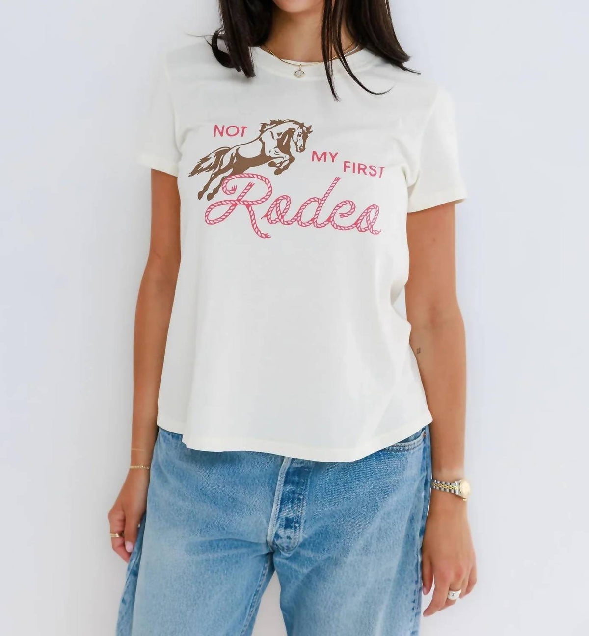Not My First Rodeo Femme Crew Neck Tee