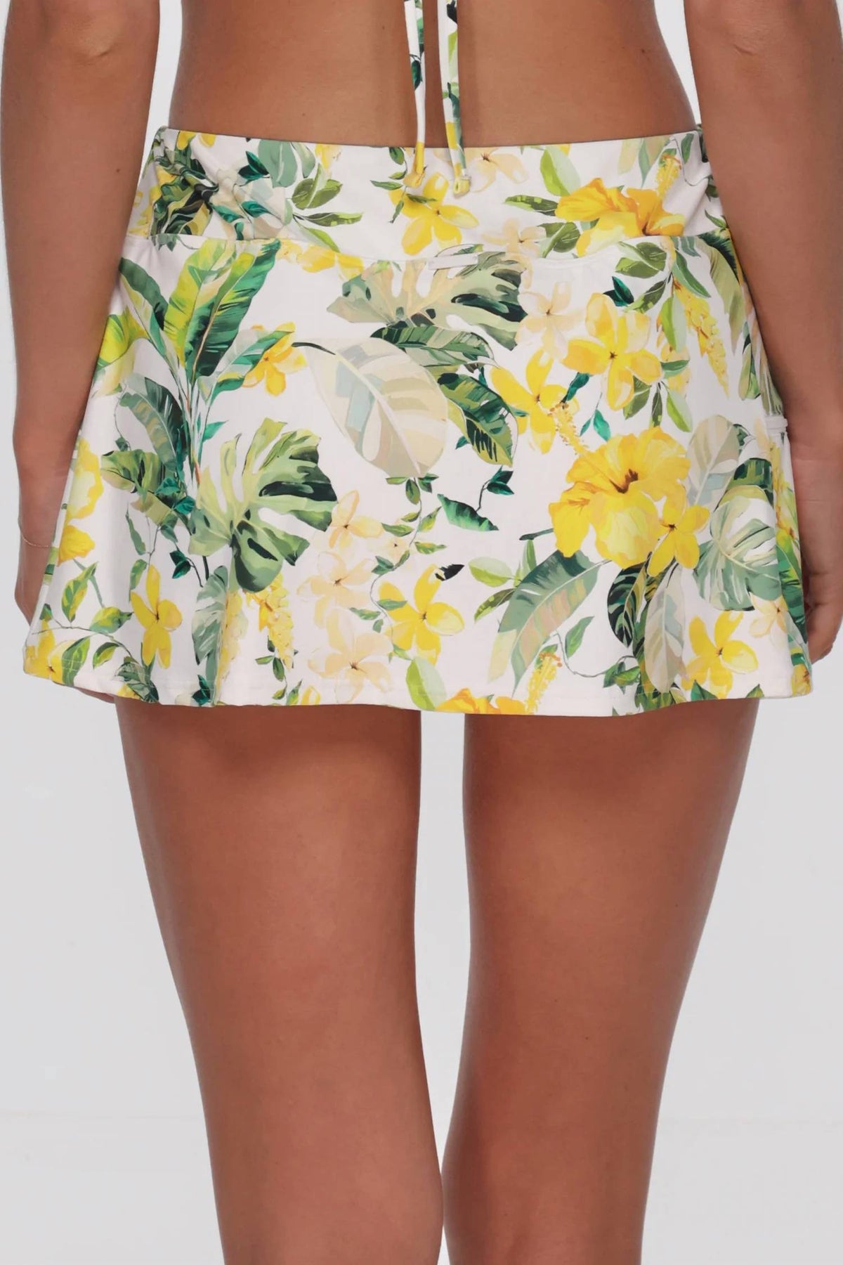 Sporty Floral Swim Skirt
