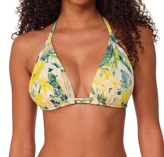 Sunsets Escape Women's Starlette Triangle Bikini Top in Isla Soliel Crepe