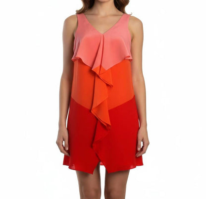 Silk Color Block Dress