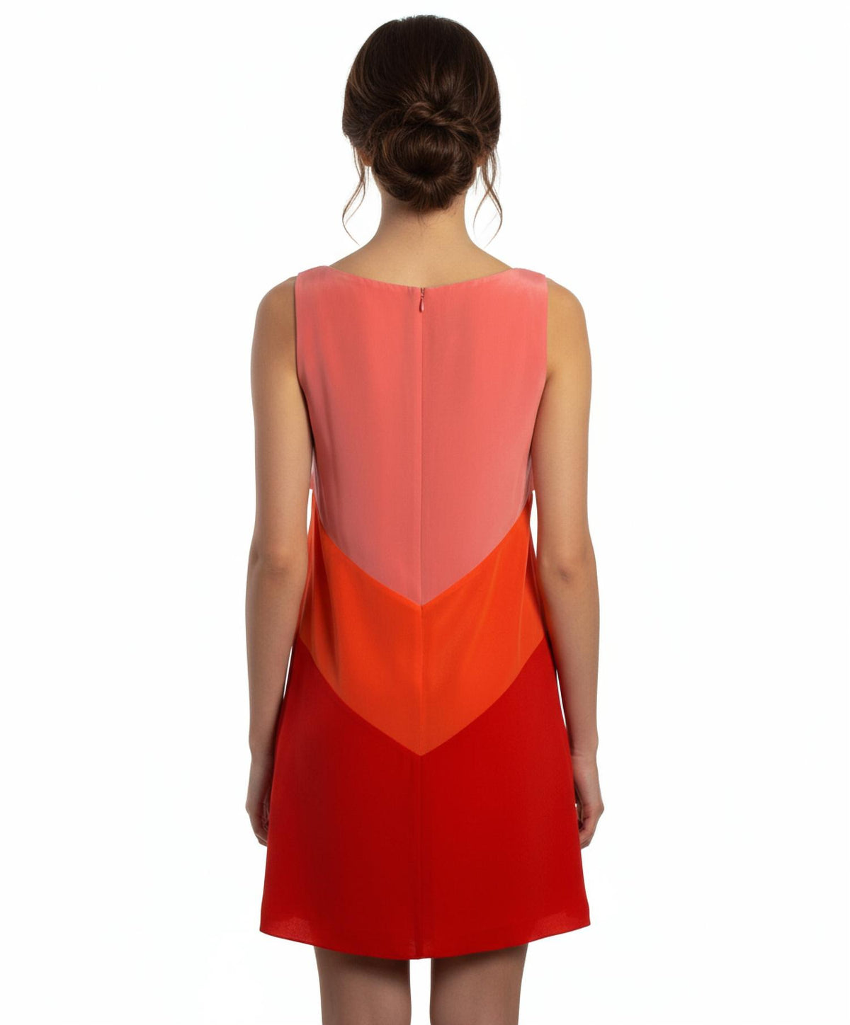 Silk Color Block Dress