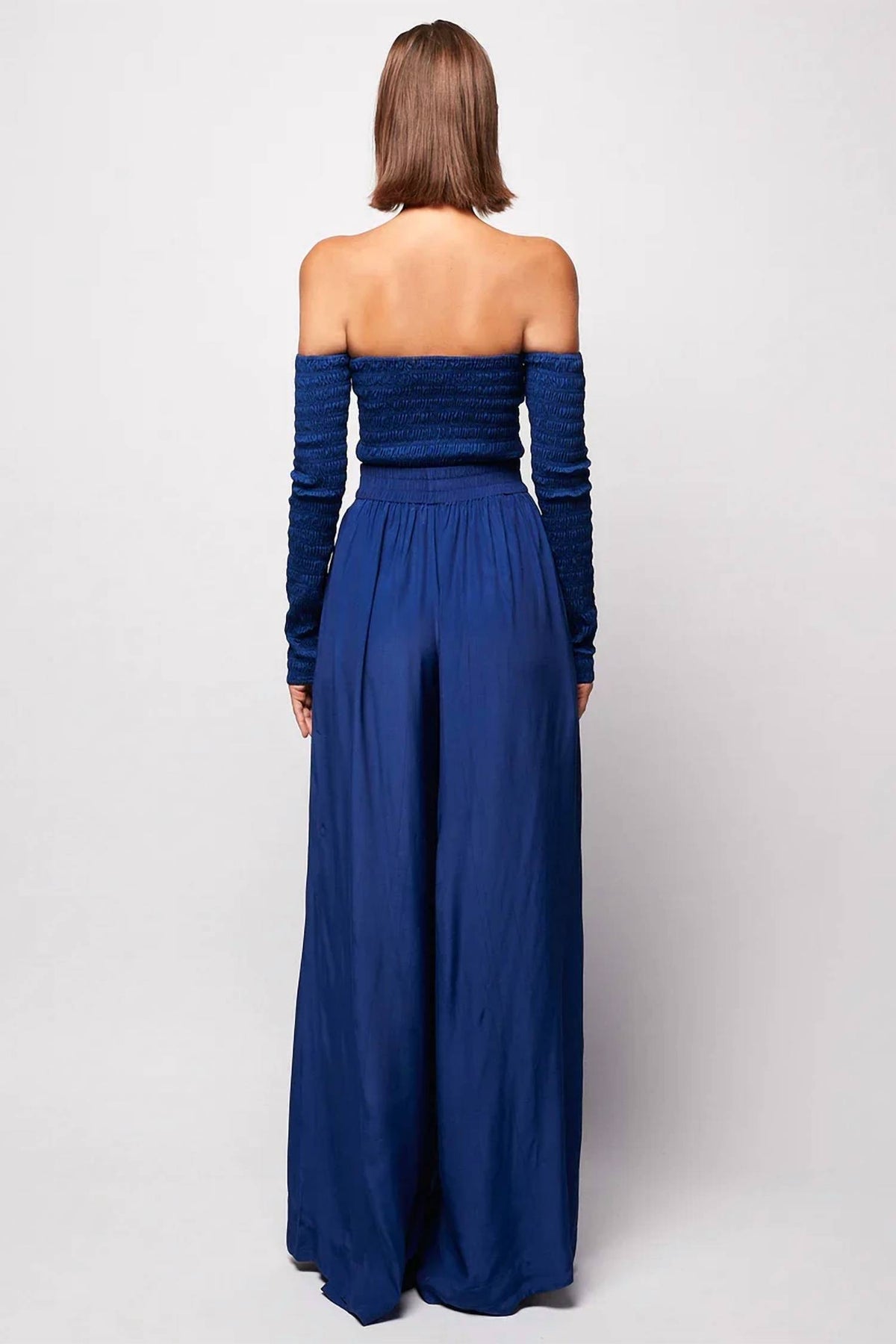 Cold Shoulder Shirred Top