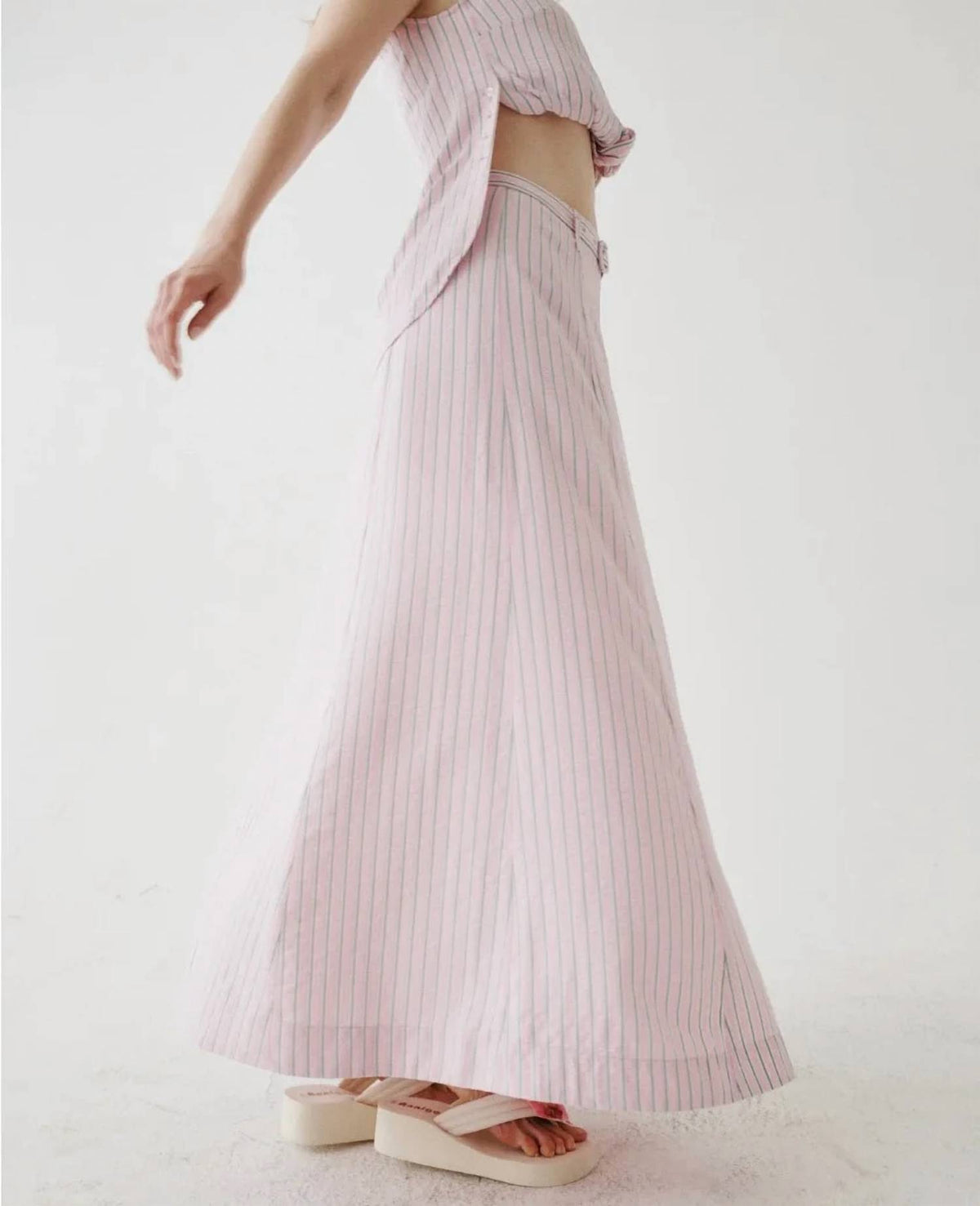 Seersucker Maxi Skirt