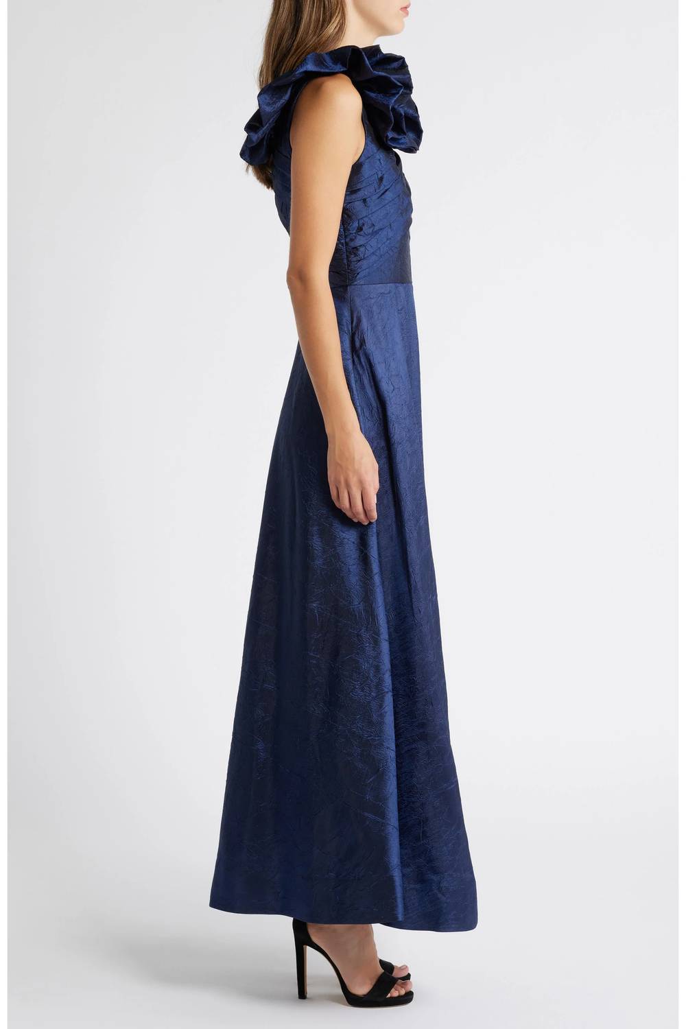 Rosette One-shoulder Ball Gown