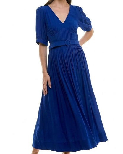 V-neck Fully Lined Dress
