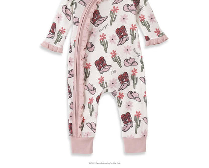 Baby Girl Country Cowgirl Long Sleeve Romper
