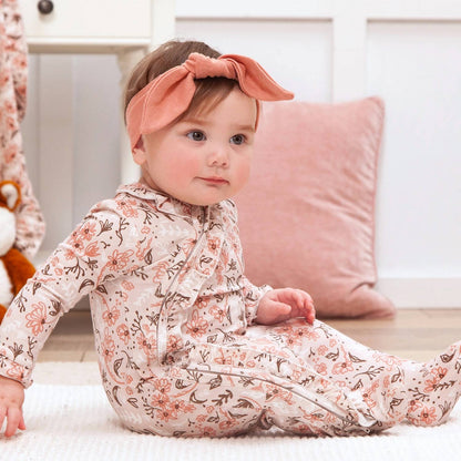 Baby Girl's Bamboo Zipper Romper