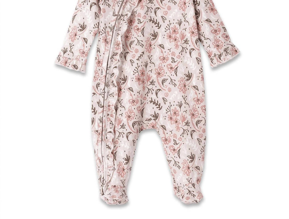Baby Girl's Bamboo Zipper Romper