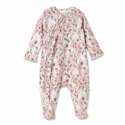 Baby Girl's Bamboo Zipper Romper