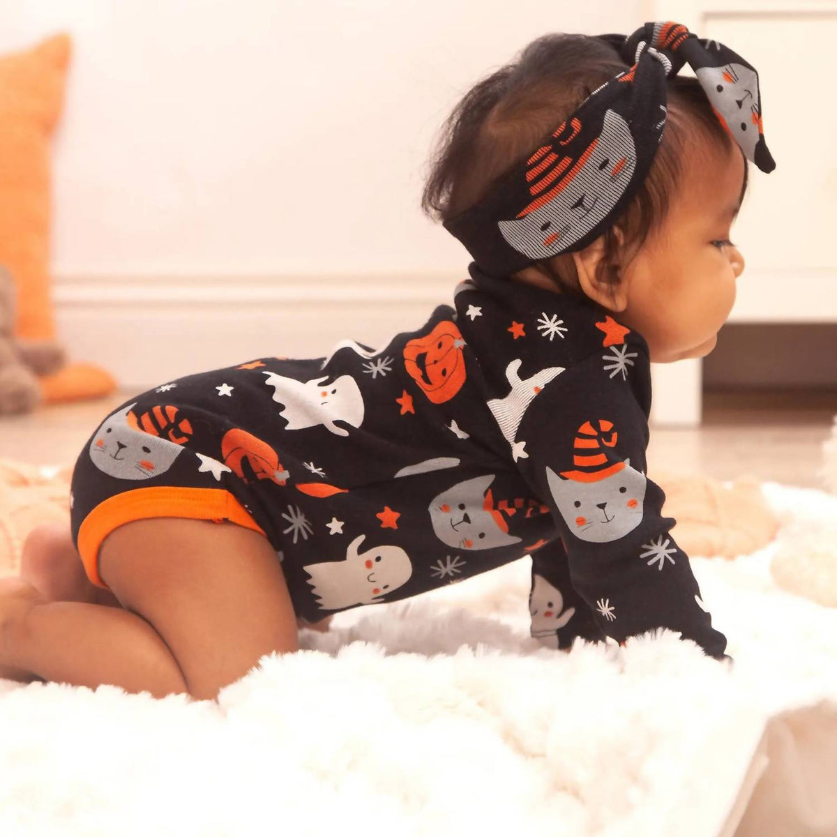 Baby Girls And Boys Pumpkin Party Onesie