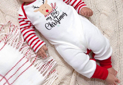 Baby Girls My First Christmas Reindeer Romper